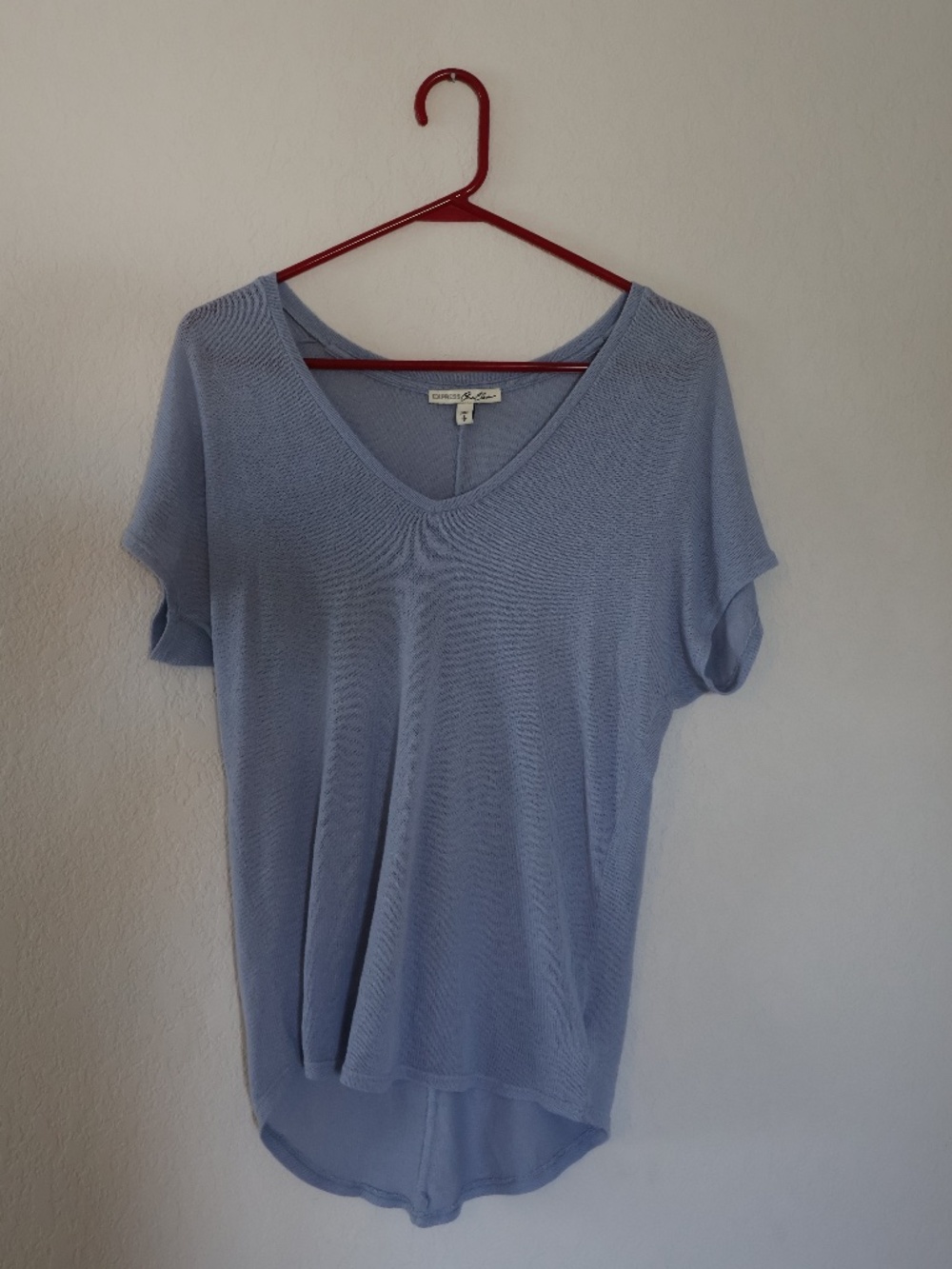 Express One Eleven blue dolman style sleeve tunic shirt top sz s